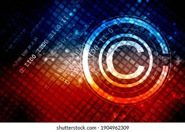 
2d illustration copyright symbol concept 
