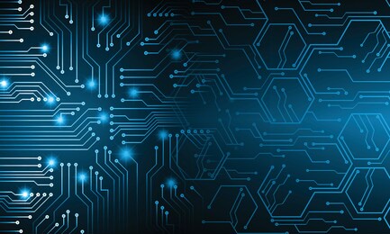 blue cyber circuit future technology concept background