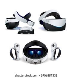 virtual reality console game accessories element vector next gen controller, vr gear, move motion controller, hd camera, game accessories, xr gear.