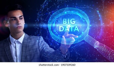 business, technology, internet and network concept. big data internet information. 