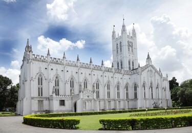 st. paul's cathedral kolkata, a view from north 