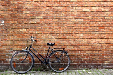 classic view of bike and wall # 1