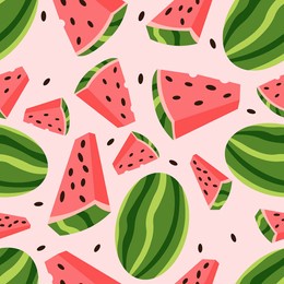 sweet watermelon vector seamless pattern.