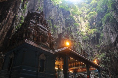 batu cave temple within cave within cave in kuala lumpur, malaysia