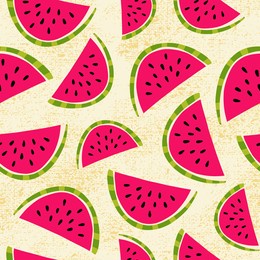 watermelon pattern. vector seamless texture. doodle sweet texture.