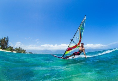 windsurfing, fun in the ocean, extreme sport