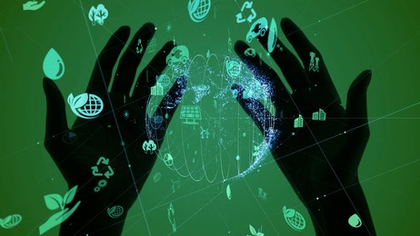 environmental technology concept. environmental protection. sustainable development goals. 