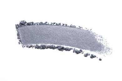 eye shadow gray smudged on white isolated background