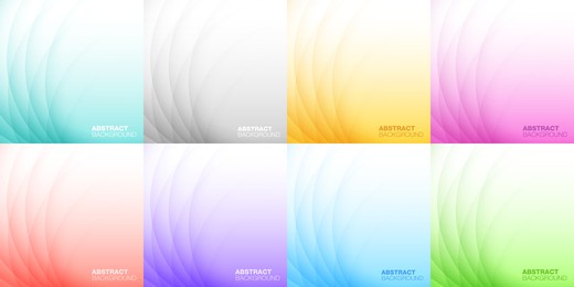 abstract colorful light background set. design background for shampoo, soap, medicament, cosmetic. package design. vector illustration