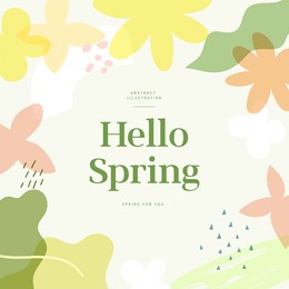 shopping banner illustration design. spring season patterns design
