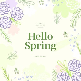 shopping banner illustration design. spring season patterns design
