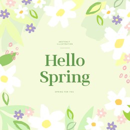 shopping banner illustration design. spring season patterns design
