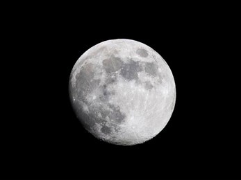 the moon, black and white photo