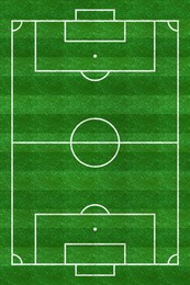 soccer field. football stadium. vertical background of green grass painted with line. sport play. overhead view. pitch green. ground pattern texture. playground top plan. fotball court. vector