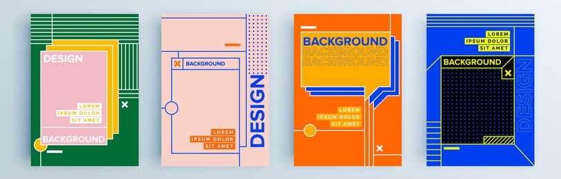 modern abstract covers set, minimal covers design. colorful geometric background, vector illustration.