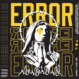 error slogan text print with vector design for tee and poster