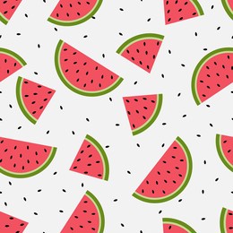seamless watermelons pattern. vector background. flat design.