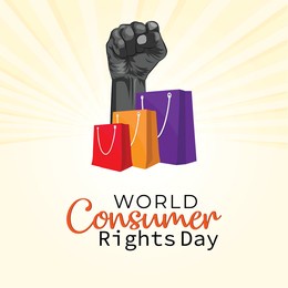 world consumer rights day. abstract background