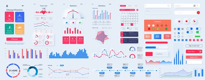 different ui, ux, gui mobile screens modern infographic. diagram template and chart graph. flat web icons for mobile apps, responsive website including. web design and mobile template. stock vector