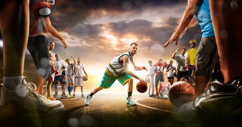 basketball multi sports grand arena collage boxing basketball soccer football volleyball tennis fitness cycling baseball ice hockey