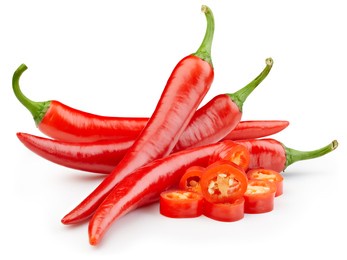 red hot natural chili pepper. chili clipping path. organic fresh chili pepper isolated on white. full depth of field