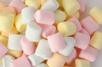 small colored puffy marshmallows