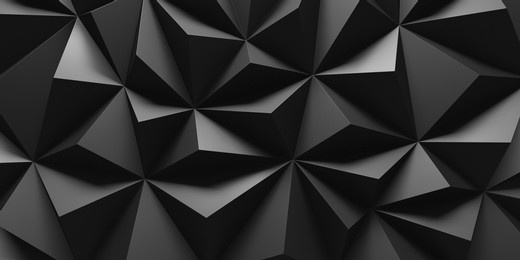dark chaotic poligon surface background. 3d render illustration
