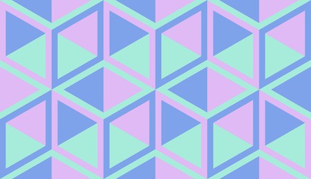 cubes. seamless pattern. optical illusions. op art. template for fabric or wrapping. modern textile. geometric. futuristic. stylish background. trends. wallpapers. pastel colors.  pink. blue. green.