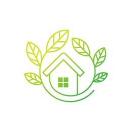 green eco home logo icon vector design illustration. ecology home logo icon design concept vector template. trendy eco smart house vector icon design for website, symbol, logo, icon, sign, app, ui