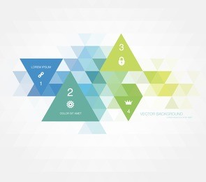 vector abstract modern polygonal geometric infographic background. triangular mosaic. numbered sequence.