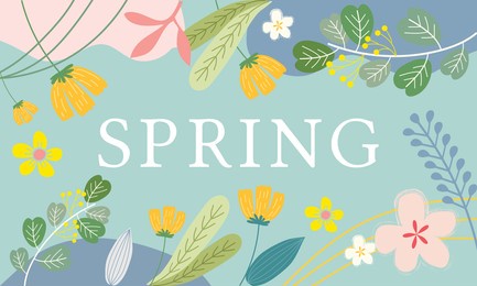 garden flower, plants, botanical, seamless pattern vector design for fashion, fabric, wallpaper. spring pattern colorful flowers