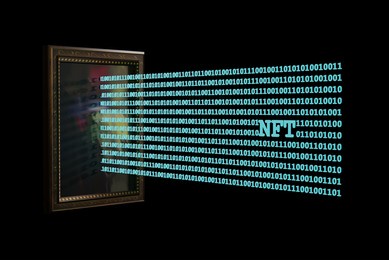 nft non fungible tokens crypto art. pay for unique collectibles in games or art. 3d render nft crypto art collectibles concept