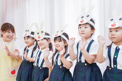 nursery and children practicing for concert