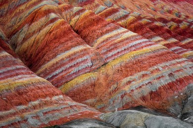 colorful danxia landform scenery in zhangye, china