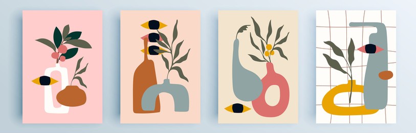modern abstract covers set, minimal covers design. colorful geometric background, vector illustration.