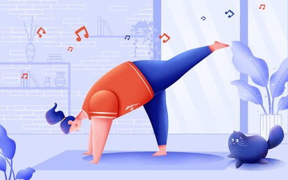 exercise to lose weight noise illustration yoga