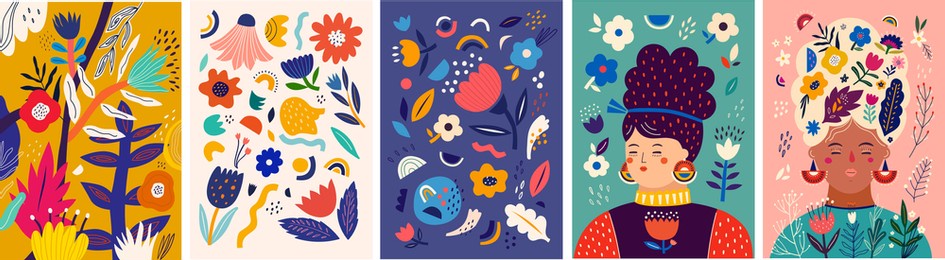 beautiful bright spring wallpapers, posters, covers, cards with flowers,  leaves, floral bouquets, flower compositions.	