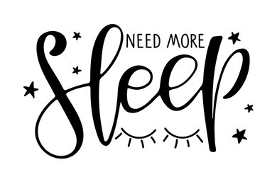 need more sleep text with stars and closed eyes sketch. modern brush calligraphy lettering. sublimation print for mug, t-shirt, sticker, banner, brochure, poster. bedroom wall art decor.