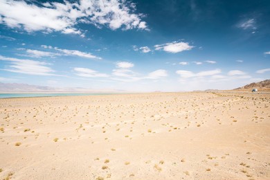 the gobi desert in qinghai province, china.