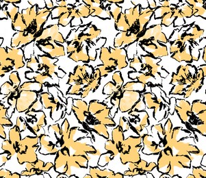 seamless abstract flowers pattern, floral print.	