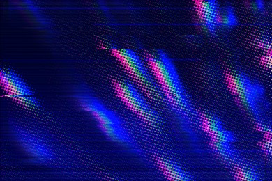 abstract blue, mint and pink background with interlaced digital glitch and distortion effect. futuristic cyberpunk design. retro futurism, webpunk, rave 80s 90s cyberpunk aesthetic techno neon colors
