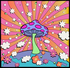 hippie style from the 1960s psychedelic backgrounds, covers, posters templates, t shirt print or other uses. 