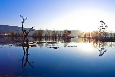 erhai lake in yunnan province,china