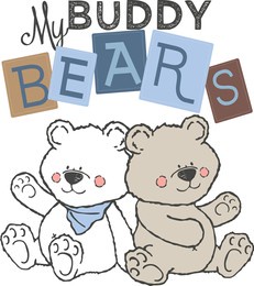 bears baby cute print. sweet bears. my buddy bears text slogan. 