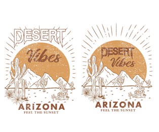 sunrise desert vibes t-shirt design. vintage arizona vector artwork for apparel and others 
