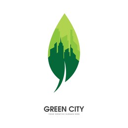 green city logo illustration vector design