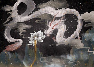 chinese style traditional culture illustration