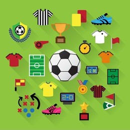 soccer icons set. illustration eps10