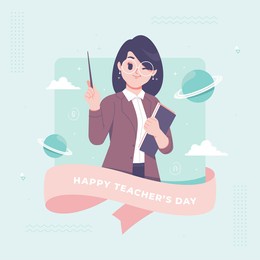 hand drawn happy teacher's day background