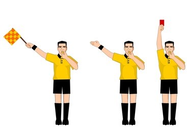 collection of football referee gestures